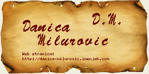 Danica Milurović vizit kartica